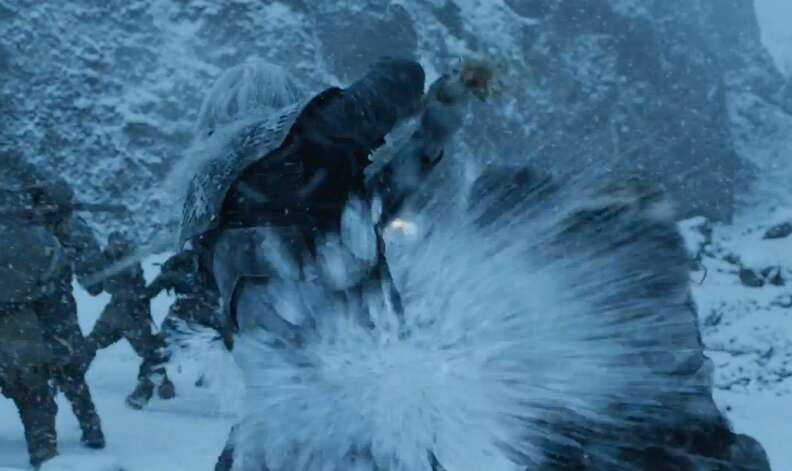 game of thrones beyond the wall wight fight