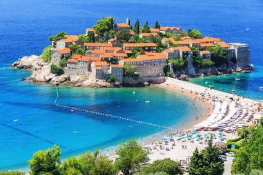 Sveti Stefan island in Budva, Montenegro 