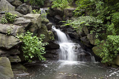 central park waterfall