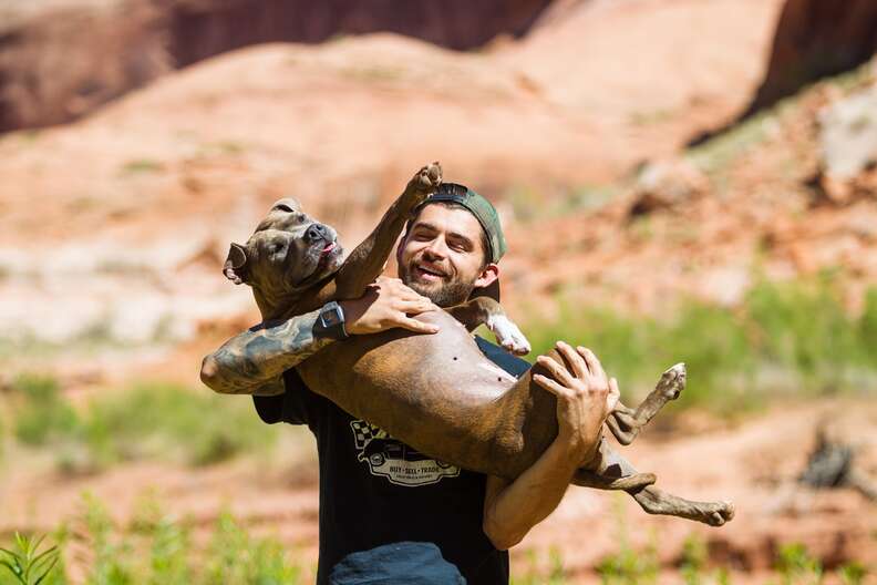 anxious dog loves to adventure now