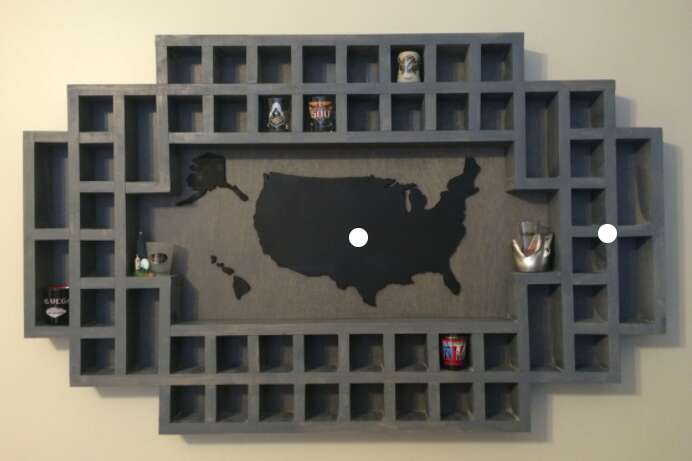 Shot glass 2024 holder for wall