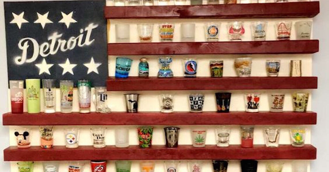 50 state shot online glass display case