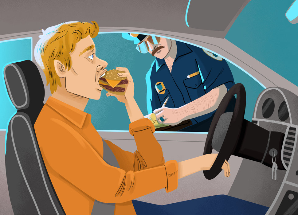 Distracted Driving Why Eating While Driving Should Be Illegal Thrillist