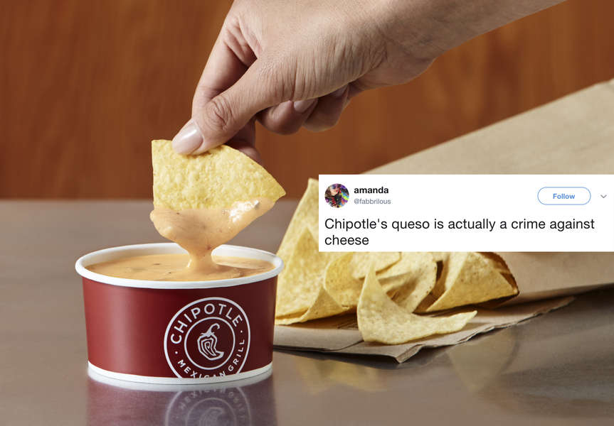 Chipotle Queso Reviews Twitter Reacts to the New Cheese Dip Thrillist
