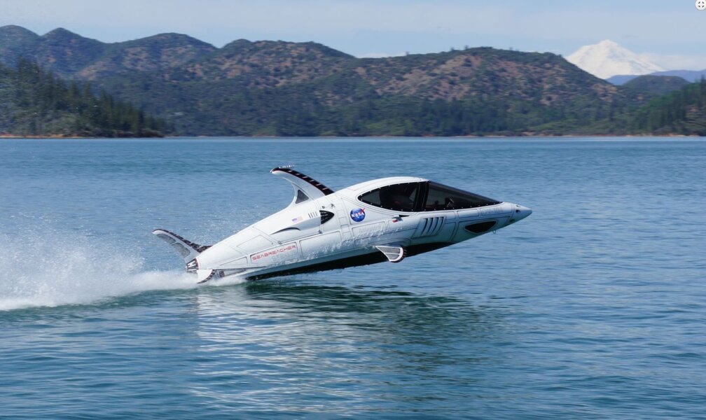 See wacky new Jet Shark boat that can dip underwater and launch from  beneath the waves to pull off wild tricks at 55 mph