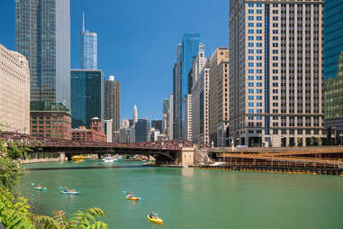 Kayaking the Chicago River