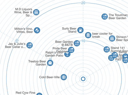 Time Map Shows How Long It Takes to Get to What You Want - Thrillist