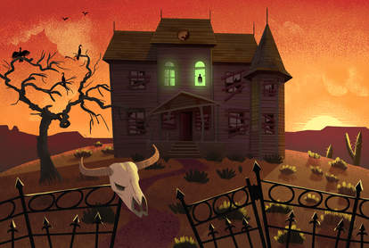 Download Most Scariest Haunted House In Texas Background