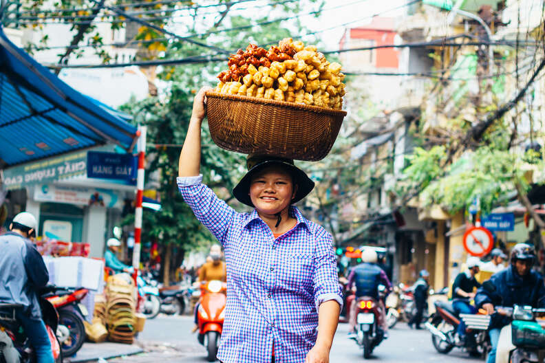 street vendors in Hanoi, Vietnam