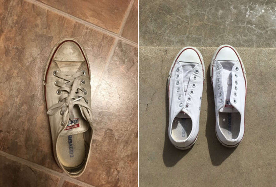 how to clean the rubber part of converse