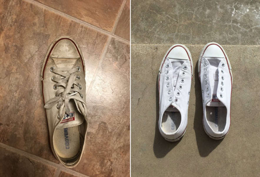 how to wash white converse high tops
