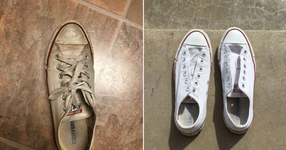 how to machine wash white converse