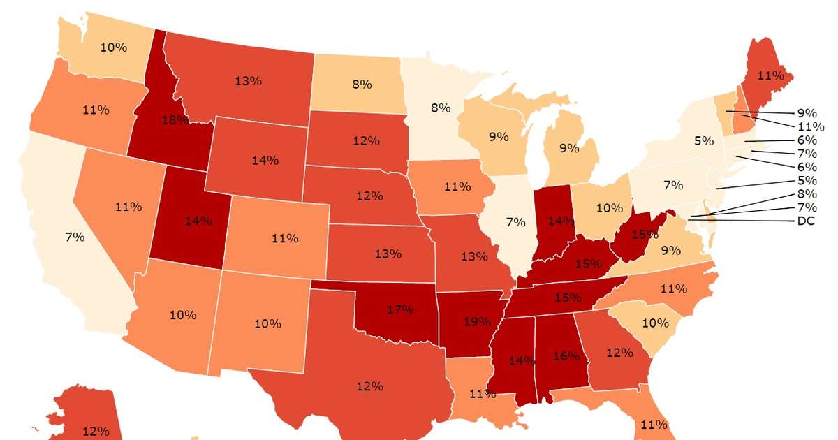 divorce rates by state map Zippia Map Shows Divorce Rates For People Under 30 Thrillist divorce rates by state map