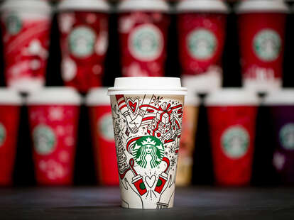 4 Starbucks Holiday Mugs 