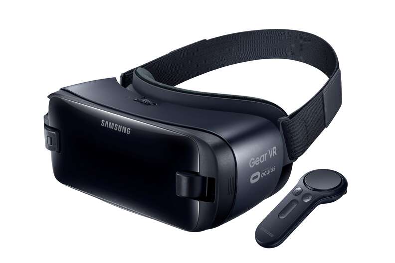 gear vr headset and controller