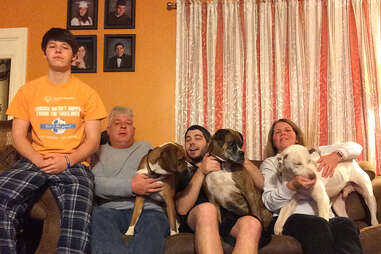 Astro and his new family after adoption