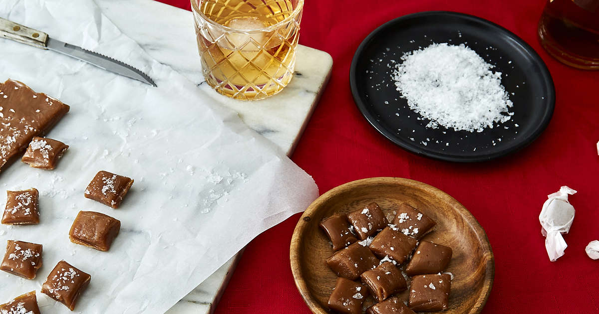 Salted Whiskey Caramels image