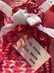 Christmas gift blanket for rescued potbellied pig