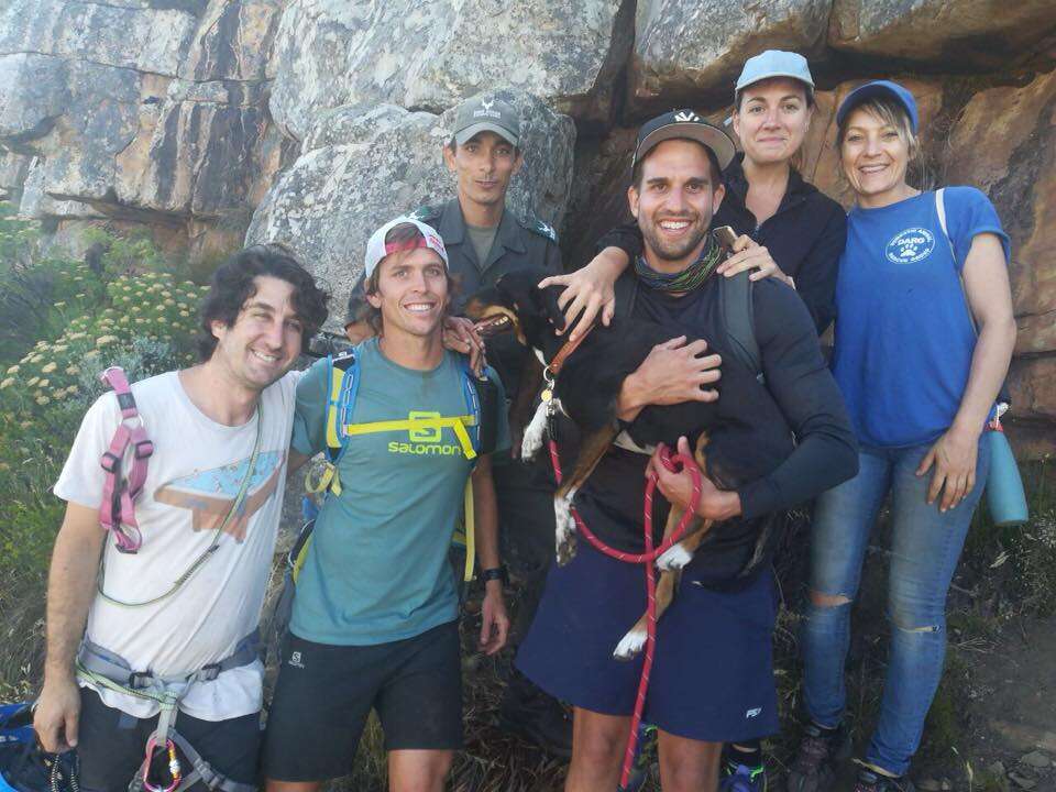 Rescue team and missing dog