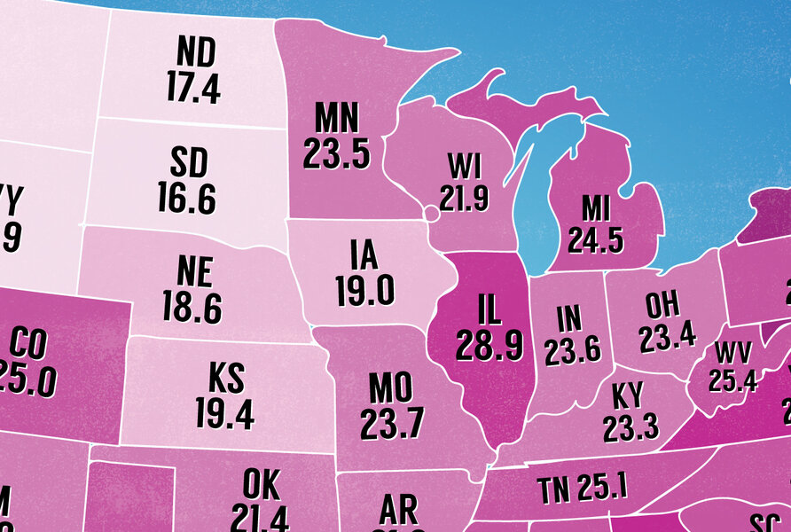 Map Reveals Average Commute Times For Every State - Thrillist