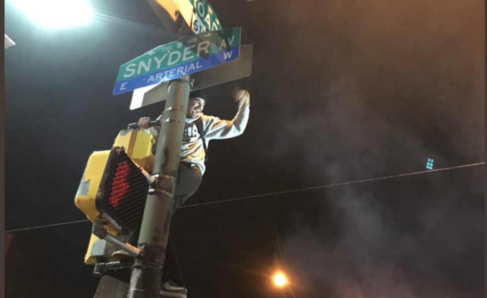 Philadelphia Eagles Fans Climb Crisco Greased Poles After Victory