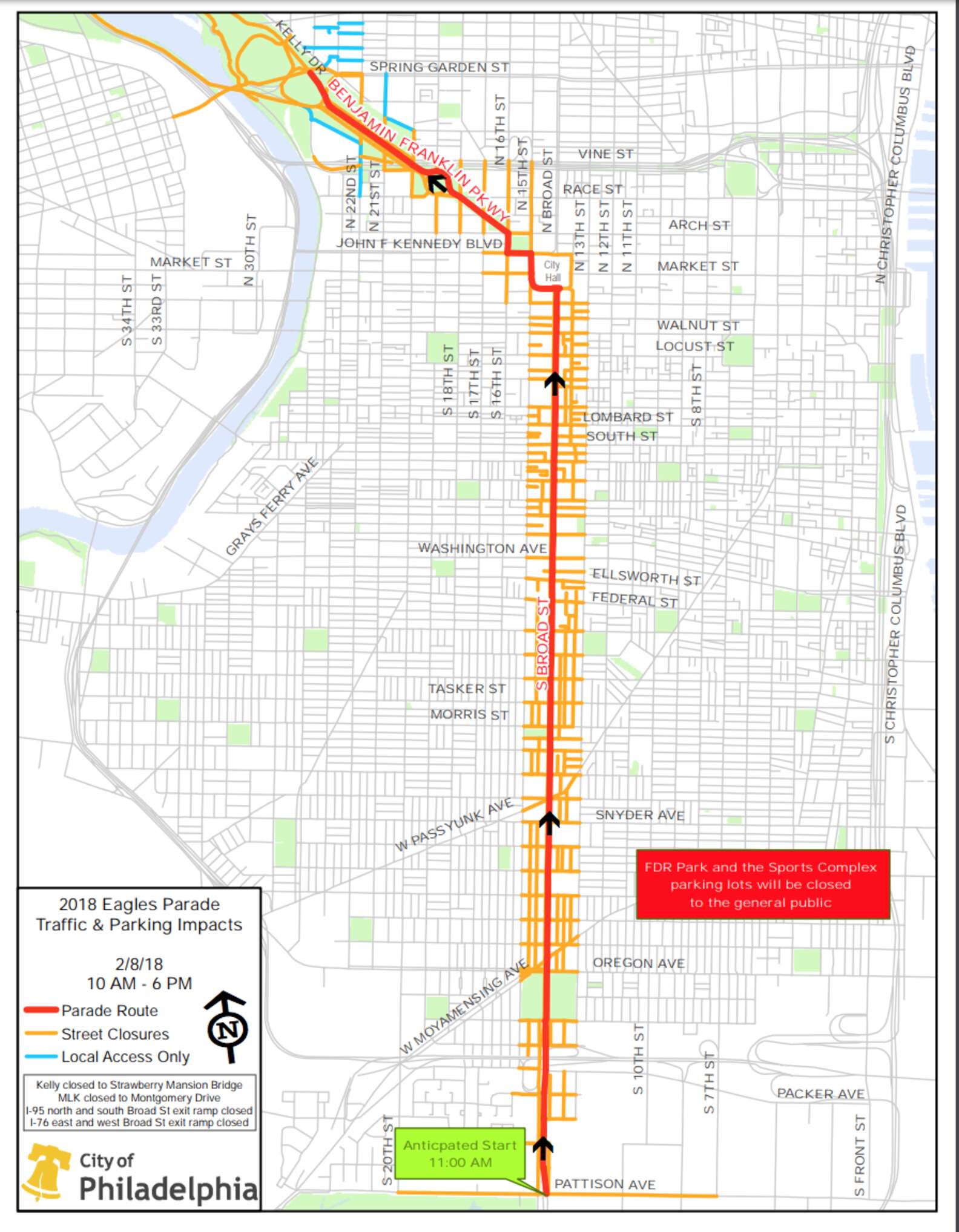 super bowl parade route