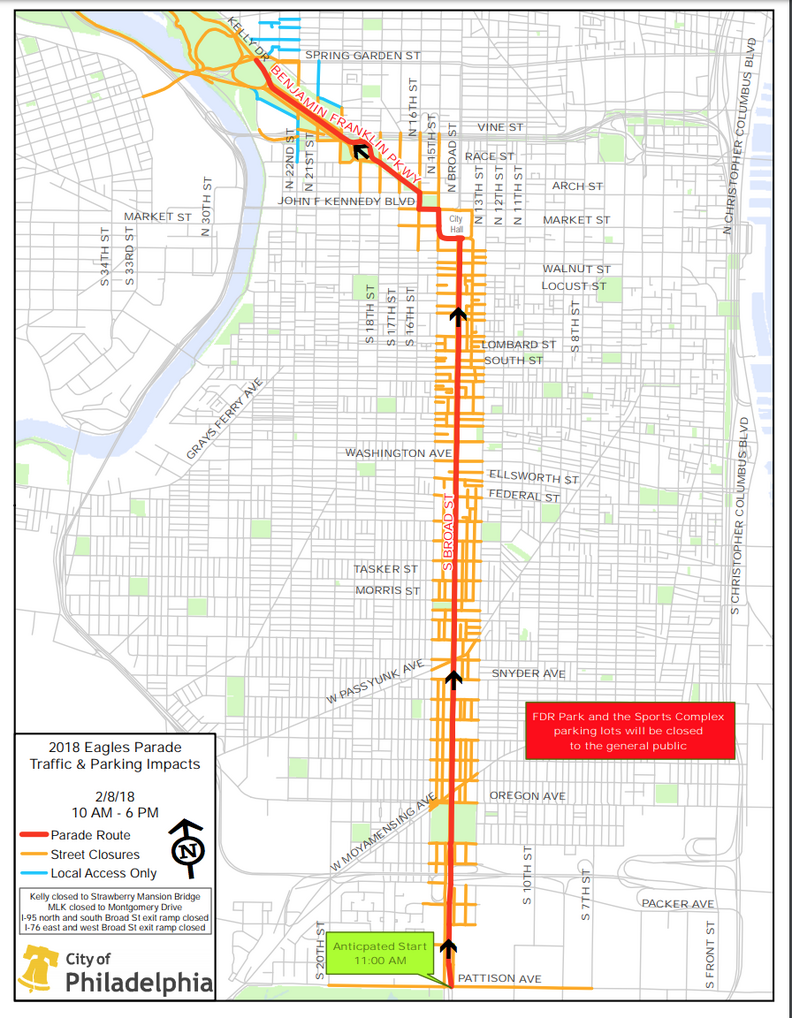 How to Watch the Philadelphia Eagles Super Bowl Parade Route, Live