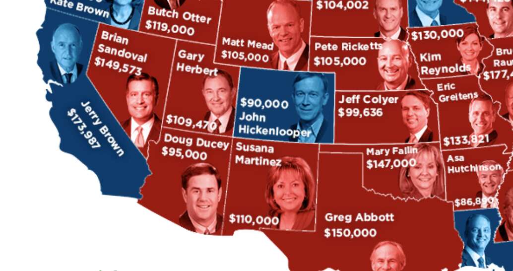 Every US Governor's Salary in Map Form Thrillist