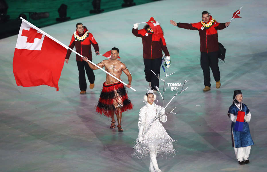 2018 Olympics: Tonga's Shirtless Athlete Returns At Opening Ceremony 