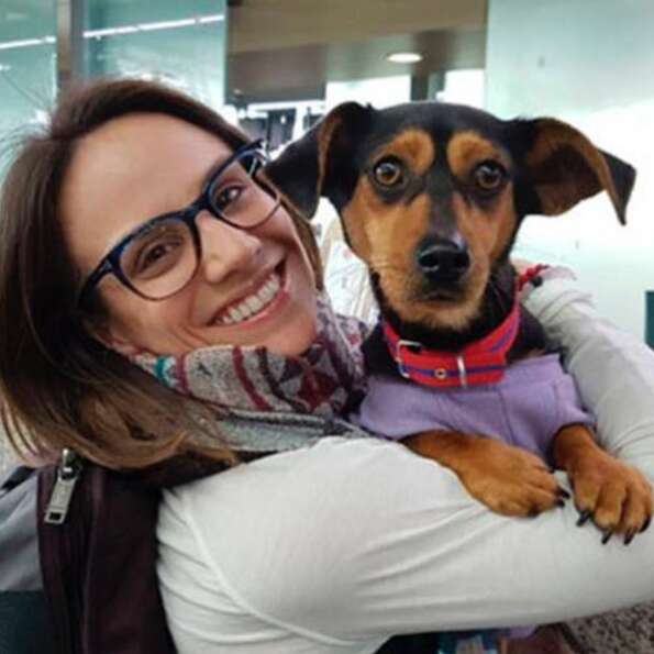 Figure skater Meagan Duhamel with dog Moo-tae