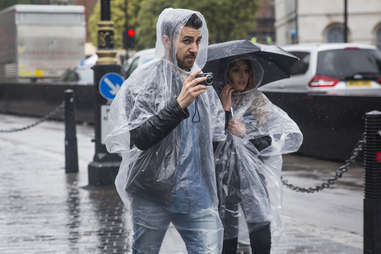couple in the rain