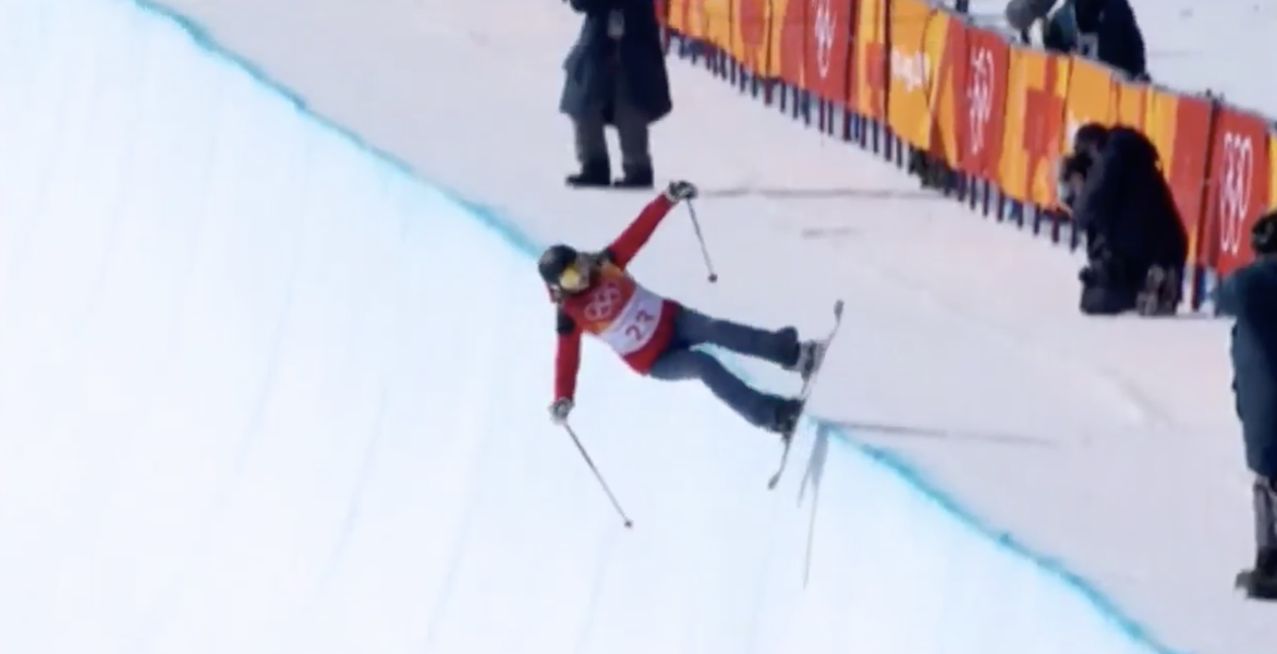 Winter Olympics 2018 Elizabeth Swaney's Halfpipe Performance With No