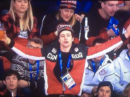 scott moir at hockey game