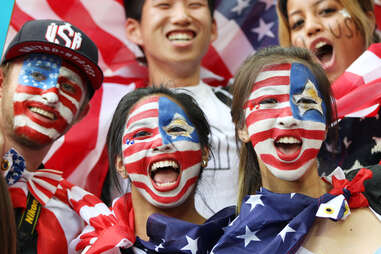 olympics american fan