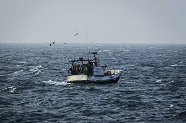 Fishing boat in the ocean