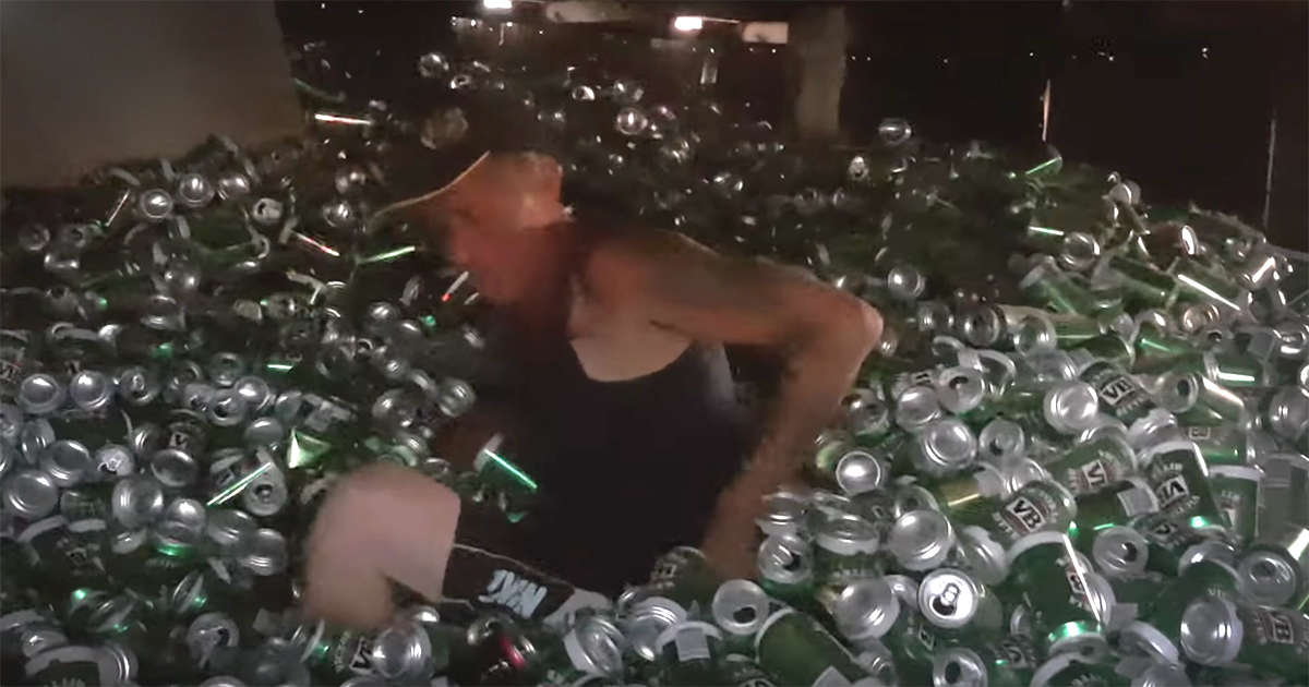 An Australian Man Built a Swimming Pool of Beer Cans Thrillist