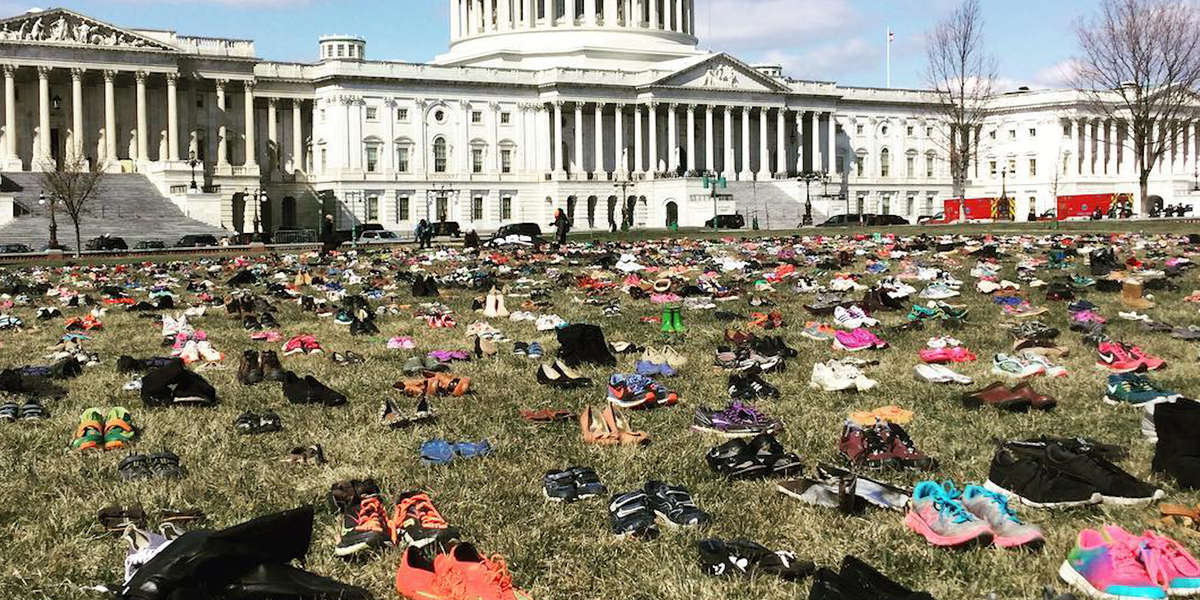 Capitol Lawn Filled with 7,000 Shoes for Children Killed by Guns ...
