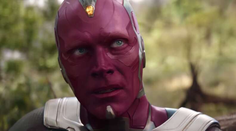 vision yellow mind stone avengers infinity war