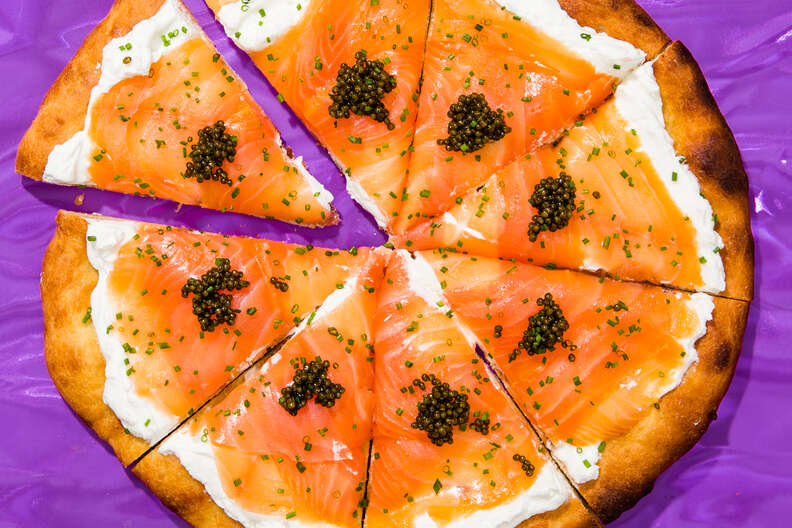 salmon pizza