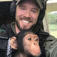  Pilot Does The Sweetest Thing For Rescued Baby Chimp 