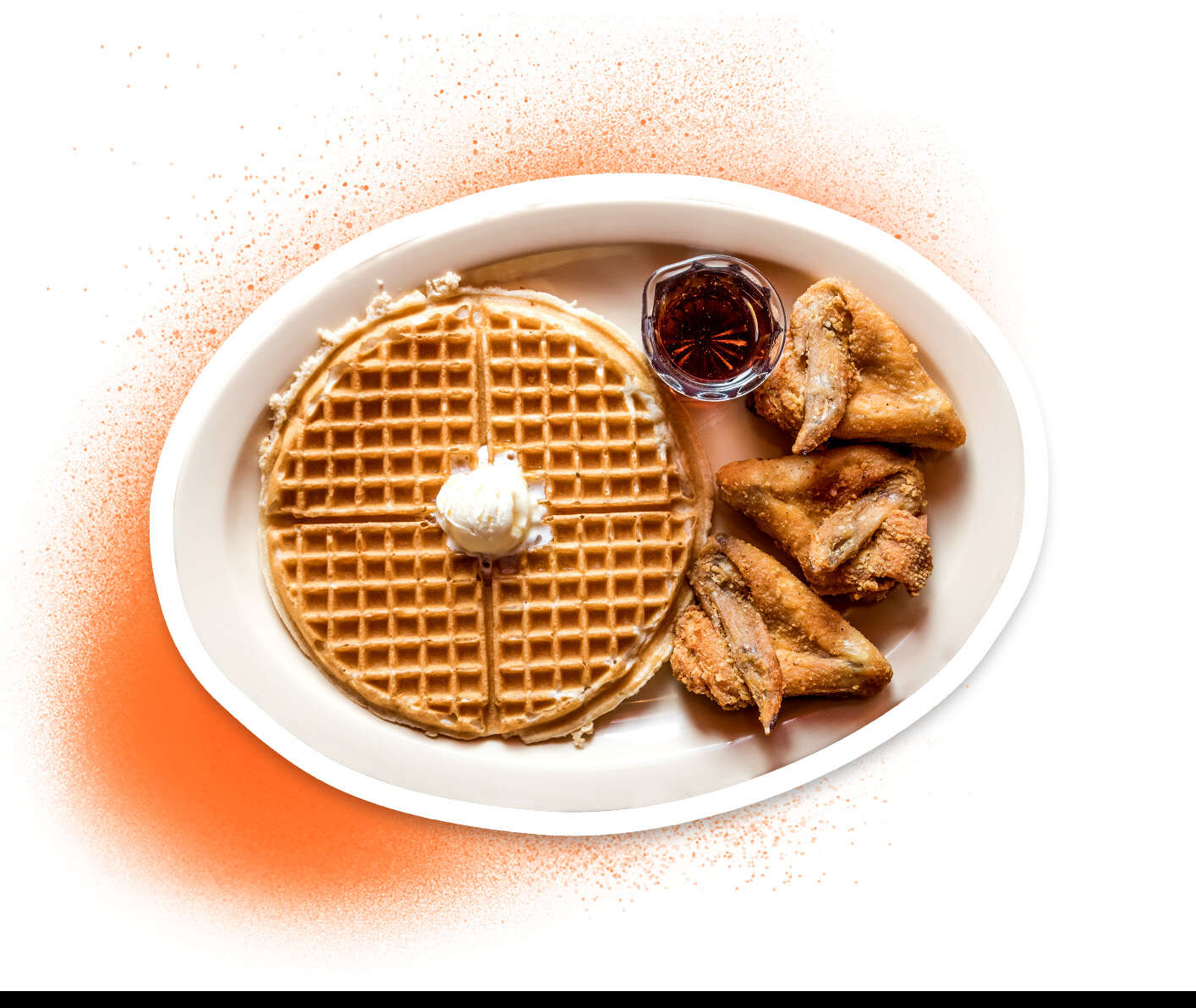 chicken and waffles from Roscoes