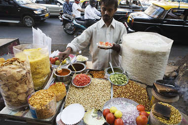 a street vendor in Mumbai, India