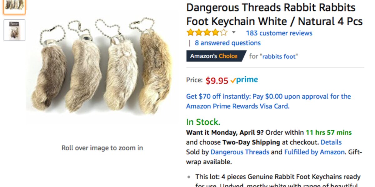 Real rabbit foot on sale keychain for sale