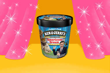 ben and jerry's Americone Dream ice cream pint stephen colbert colbertshow waffle pieces