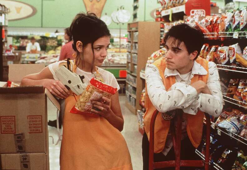 Claire (Katie Holmes) and Mannie (Nathan Bexton) in 'Go.'