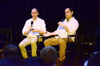 John August and Craig Mazin at 'Scriptnotes' on July 25, 2013.