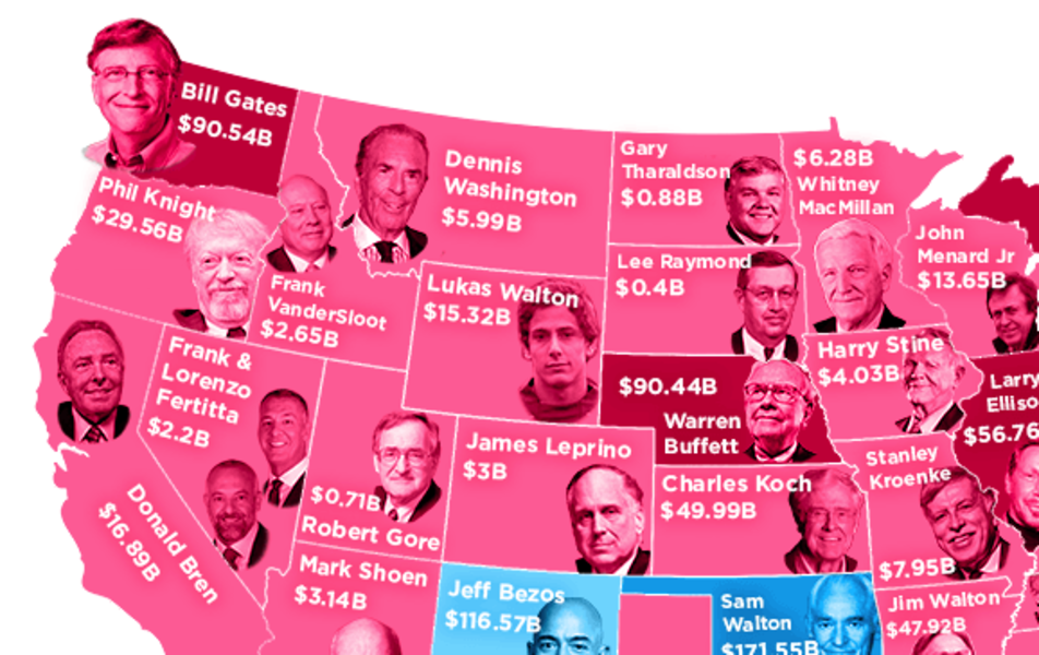 Richest Person From Every State In America Revealed By Map Thrillist 3883