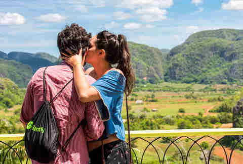 couple looking at the valley