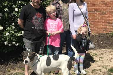 McCartney the dog with the Wizeman family