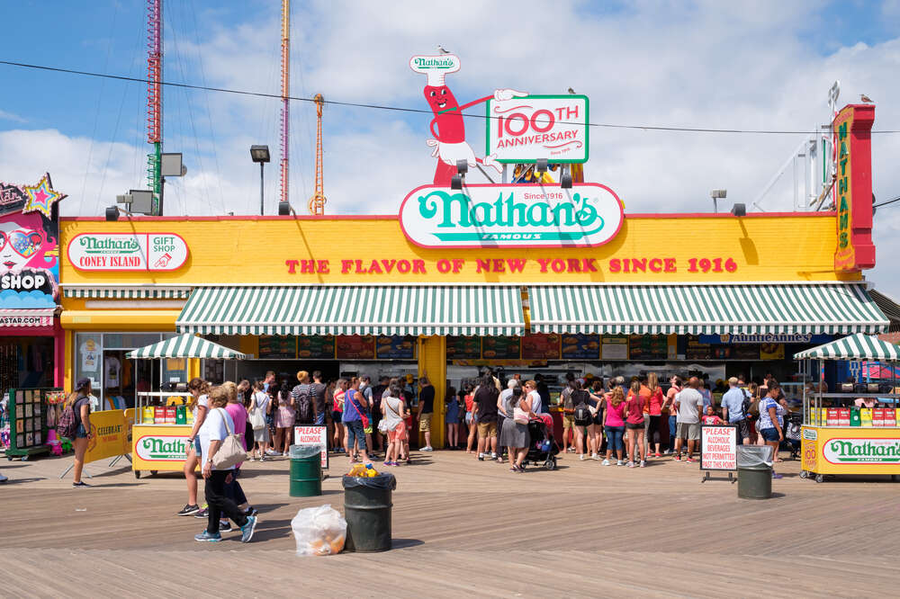 BROOKLYN CYCLONES CONEY ISLAND BOARDWALK EATS OFF WHITE NEW ERA